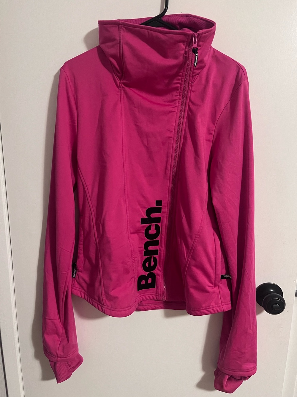 Bench Women's Hot Pink/Fuschia Asymmetric Zip Utility Jacket
